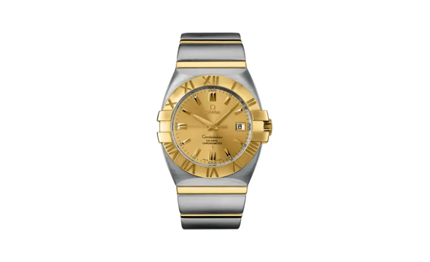 Omega Constellation Co-Axial 38 Double Eagle Stainless Steel / Yellow Gold / Champagne
