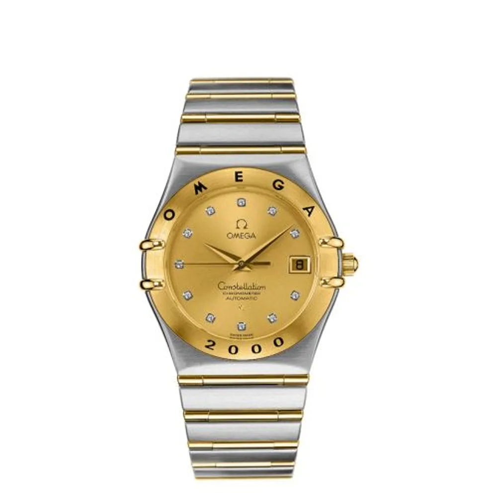 Omega Constellation 35.5 Automatic Chronometer Stainless Steel / Yellow Gold / Champagne