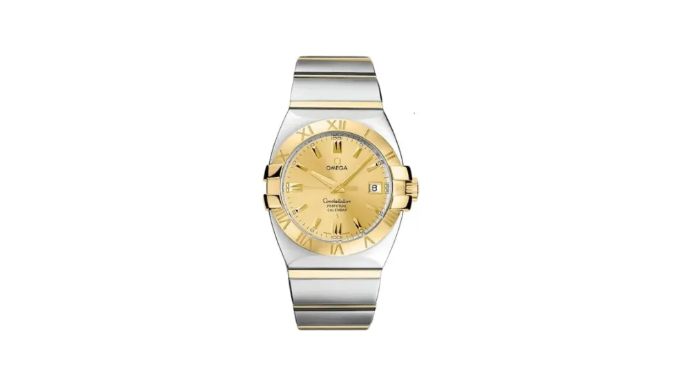 Omega Constellation 35 Chronograph Stainless Steel - Yellow Gold / Champagne
