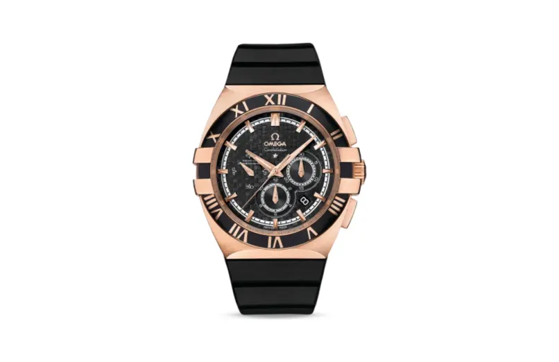 Omega Constellation Co-Axial 41 Chronograph Double Eagle Red Gold / Carbon / Rubber
