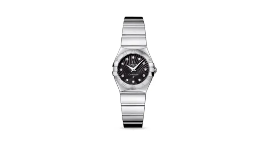 Omega Constellation Quartz 24 Polished Stainless Steel / Black Supernova
