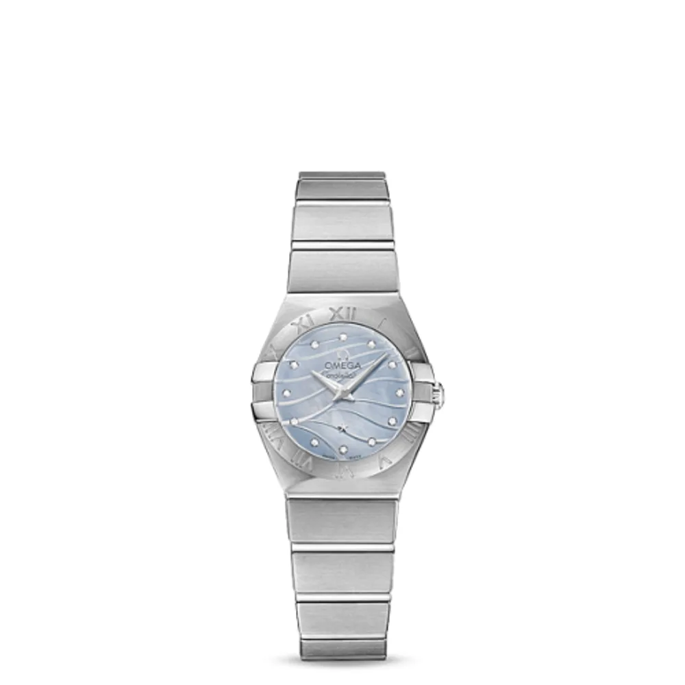Omega Constellation Quartz 24 Brushed Stainless Steel / Blue MOP