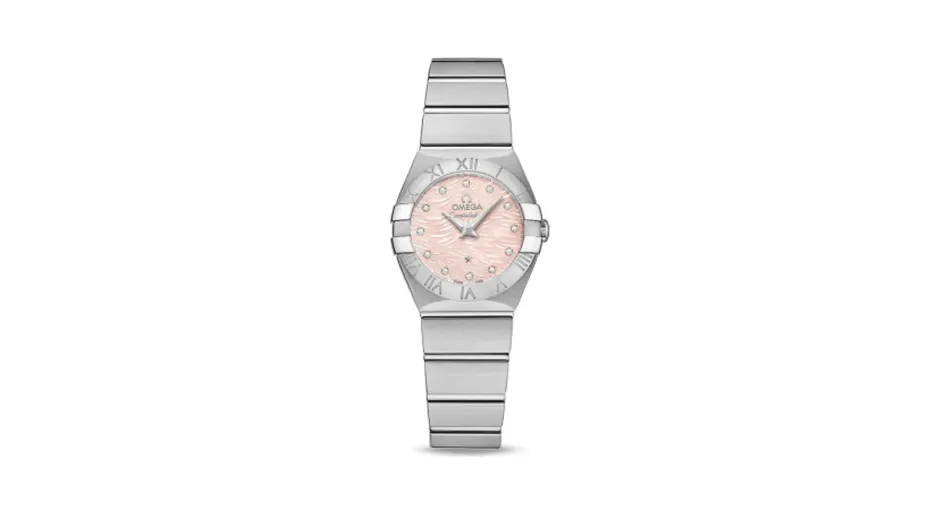 Omega Constellation Quartz 24 Stainless Steel / Pink MOP