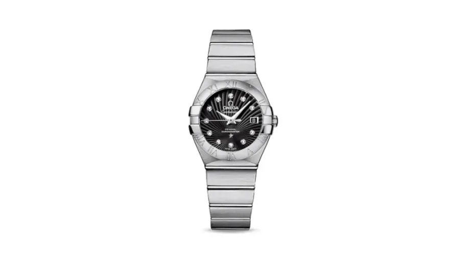 Omega Constellation Co-Axial 27 Brushed Stainless Steel / Black Supernova