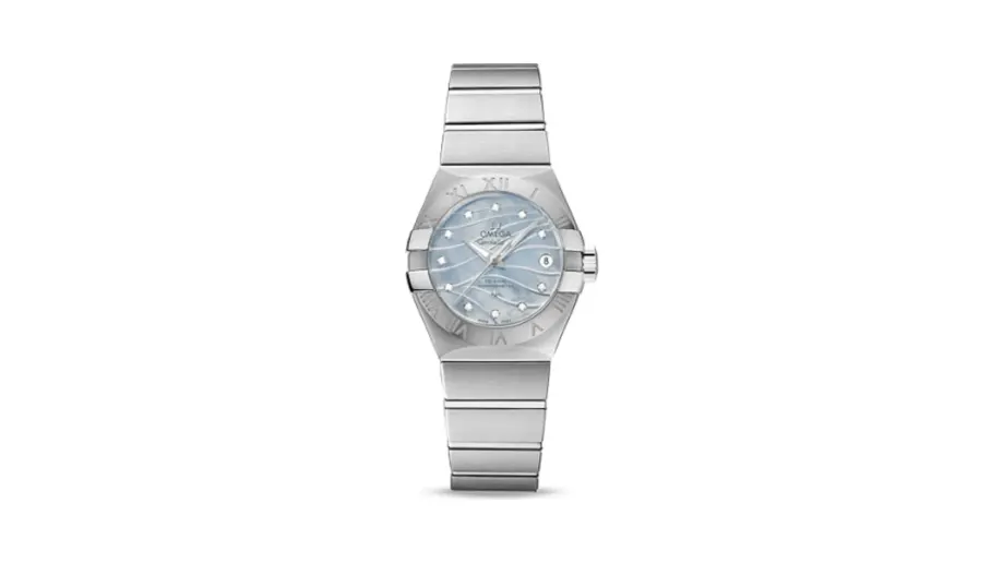 Omega Constellation Co-Axial 27 Brushed Stainless Steel / Blue MOP
