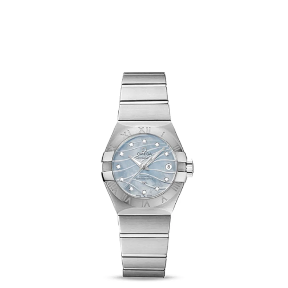 Omega Constellation Co-Axial 27 Brushed Stainless Steel / Blue MOP