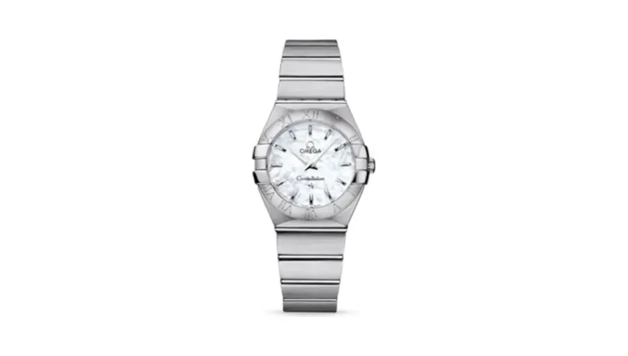 Omega Constellation Quartz 27 Brushed Stainless Steel / MOP