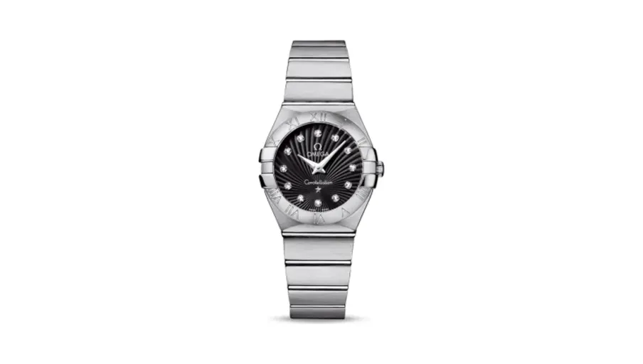 Omega Constellation Quartz 27 Brushed Stainless Steel / Black Supernova