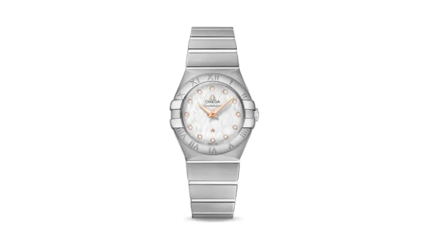 Omega Constellation Quartz 27 Brushed Stainless Steel / Silver Silk