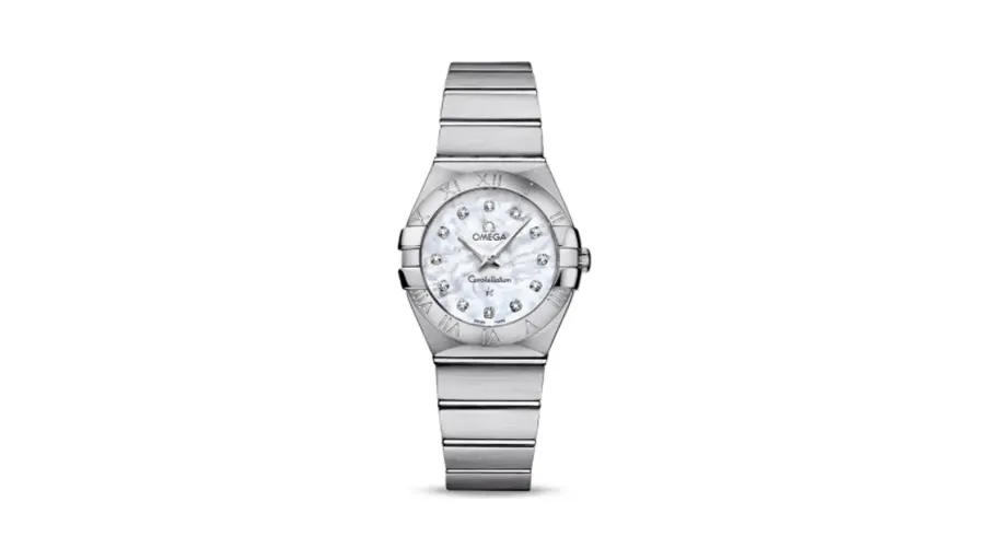Omega Constellation Quartz 27 Brushed Stainless Steel / MOP