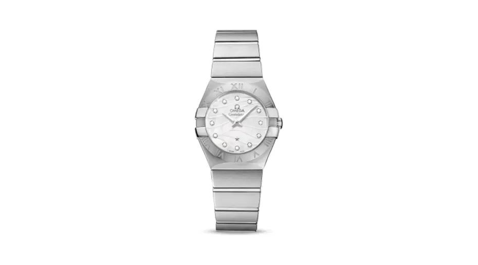 Omega Constellation Quartz 27 Brushed Stainless Steel / White MOP