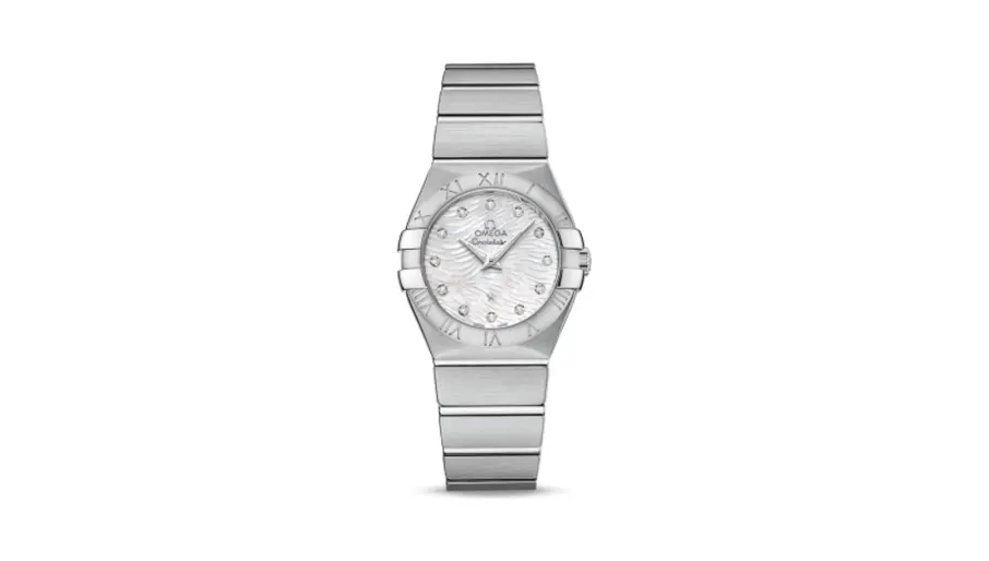 Omega Constellation Quartz 27 Brushed Stainless Steel / White MOP