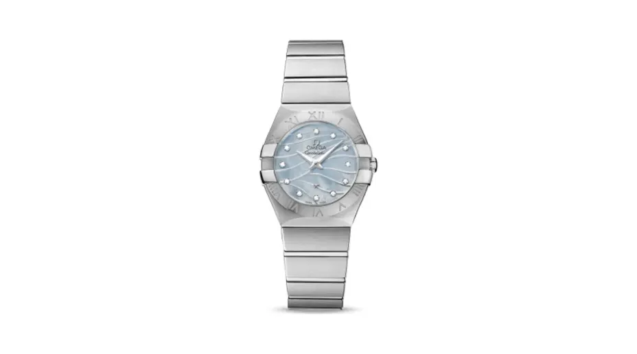 Omega Constellation Quartz 27 Brushed Stainless Steel / Blue MOP