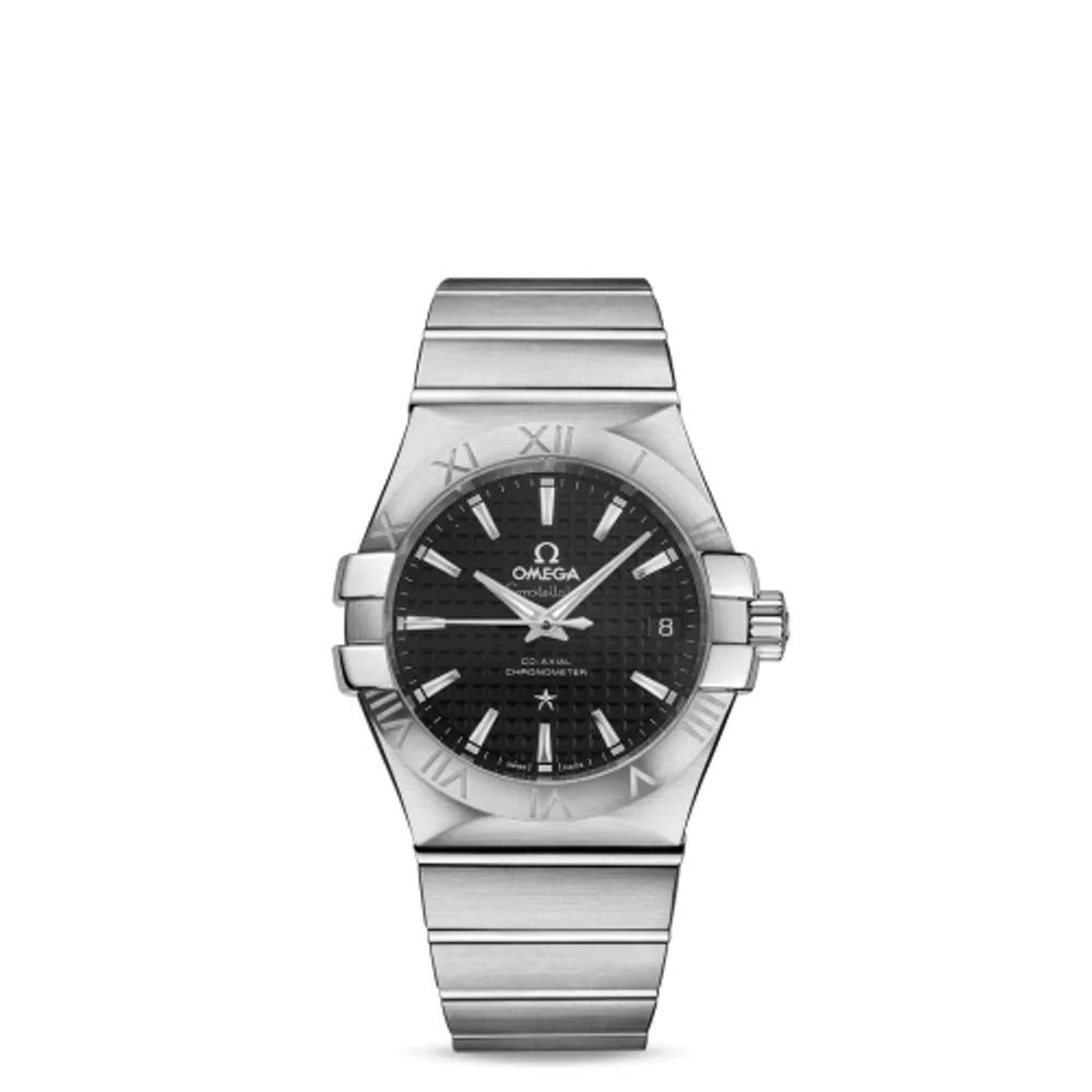 Omega Constellation Co-Axial 35 Stainless Steel / Black Clous de Paris