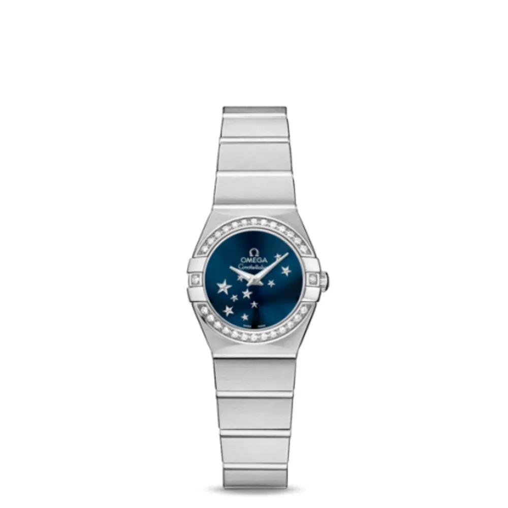 Omega Constellation Quartz 24 Brushed Stainless Steel / Diamond / Orbis
