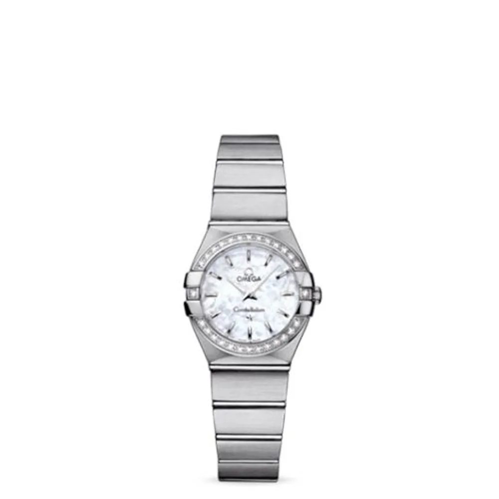 Omega Constellation Quartz 24 Brushed Stainless Steel / Diamond / MOP