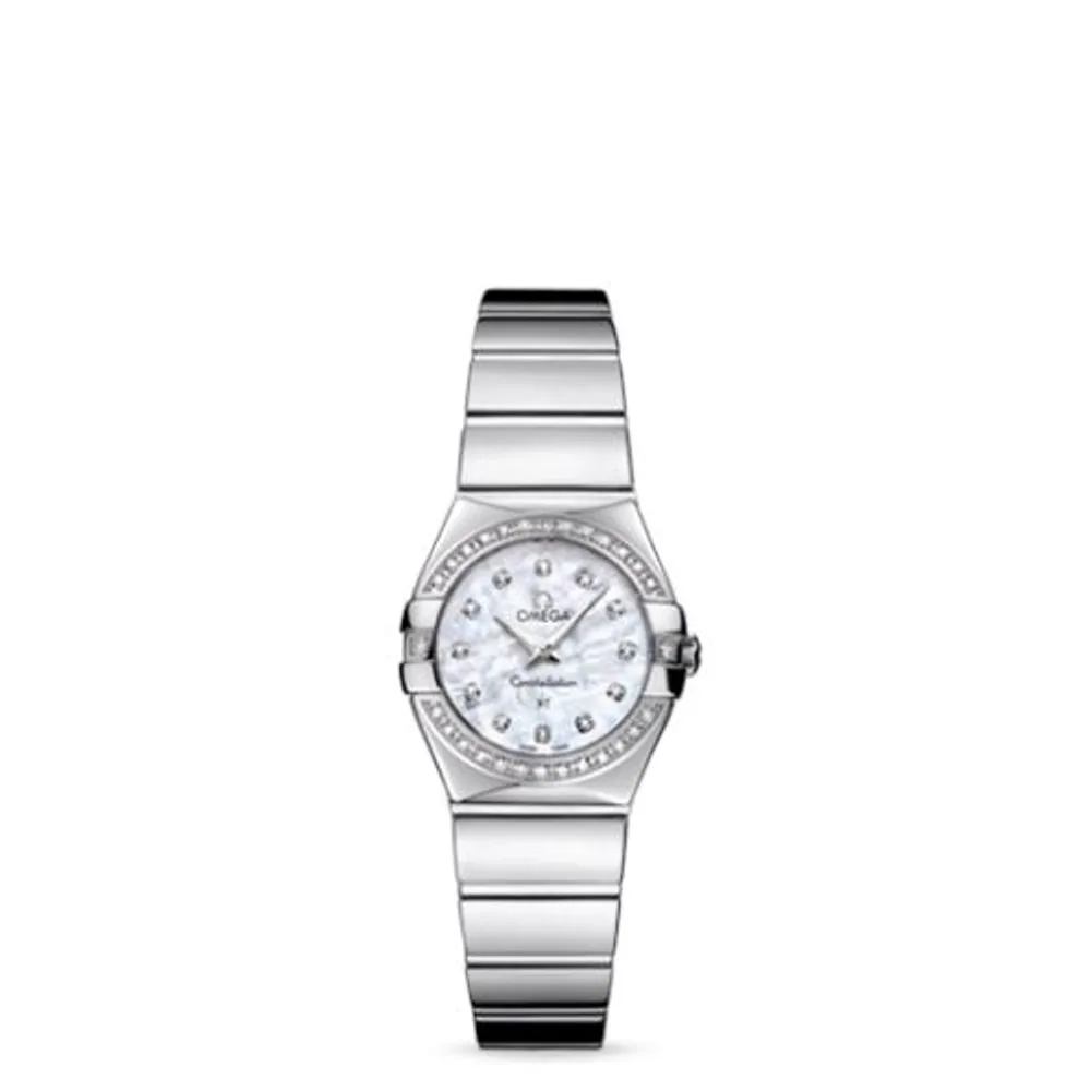 Omega Constellation Quartz 24 Brushed Stainless Steel / Diamond / MOP