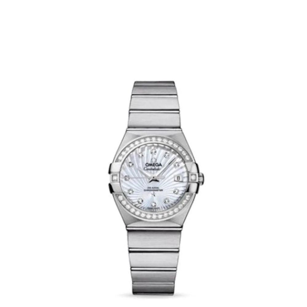 Omega Constellation Co-Axial 27 Brushed Stainless Steel / Diamond / MOP Supernova