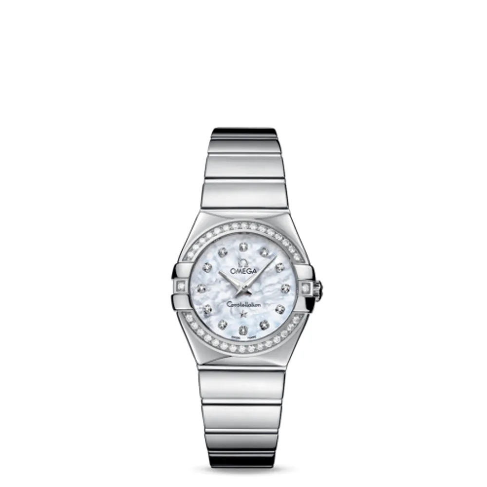 Omega Constellation Quartz 27 Polished Stainless Steel / Diamond / MOP