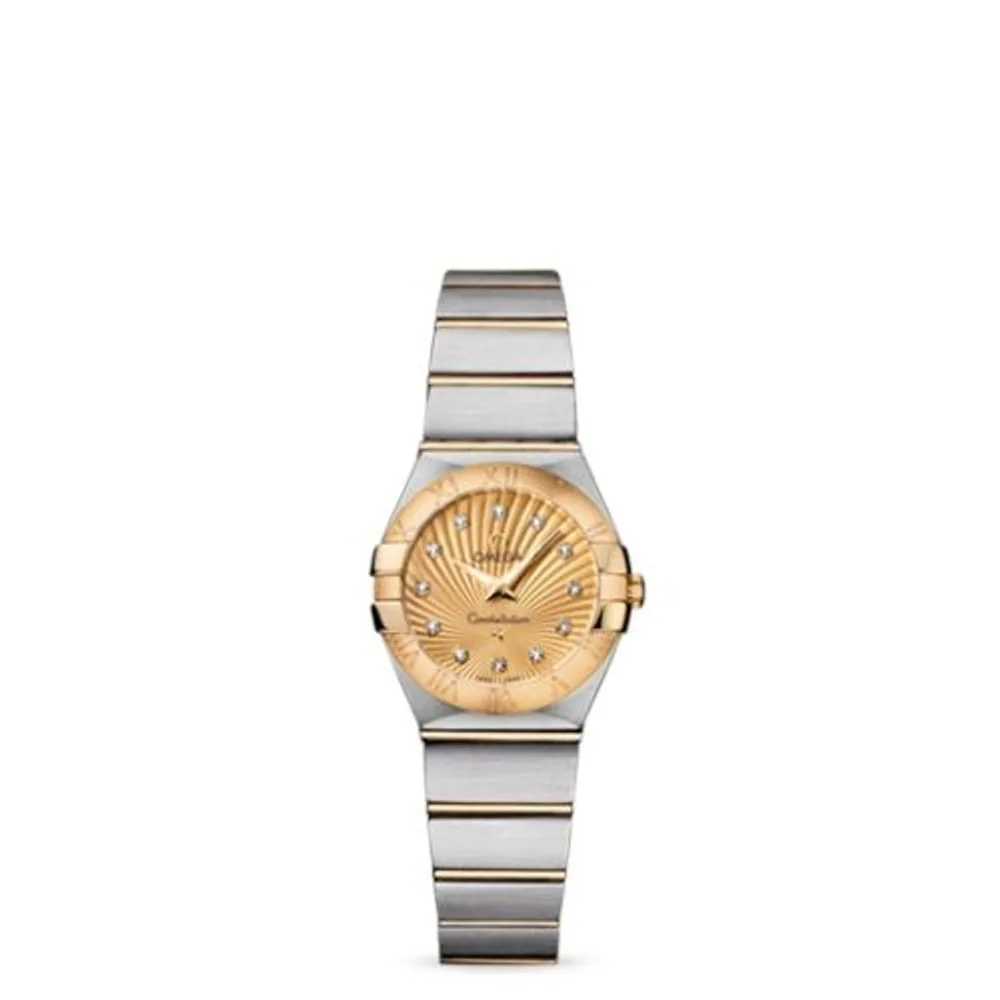 Omega Constellation Quartz 24 Brushed Stainless Steel / Yellow Gold / Champagne Supernova