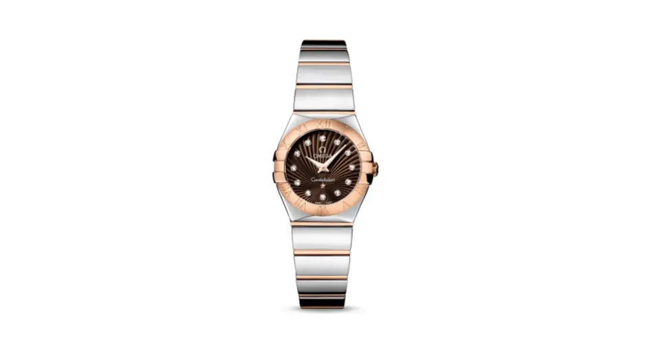 Omega Constellation Quartz 24 Polished Stainless Steel / Red Gold / Brown Supernova
