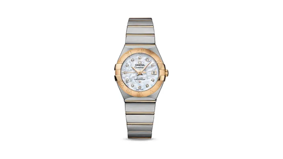 Omega Constellation Co-Axial 27 Brushed Stainless Steel / Yellow Gold / MOP