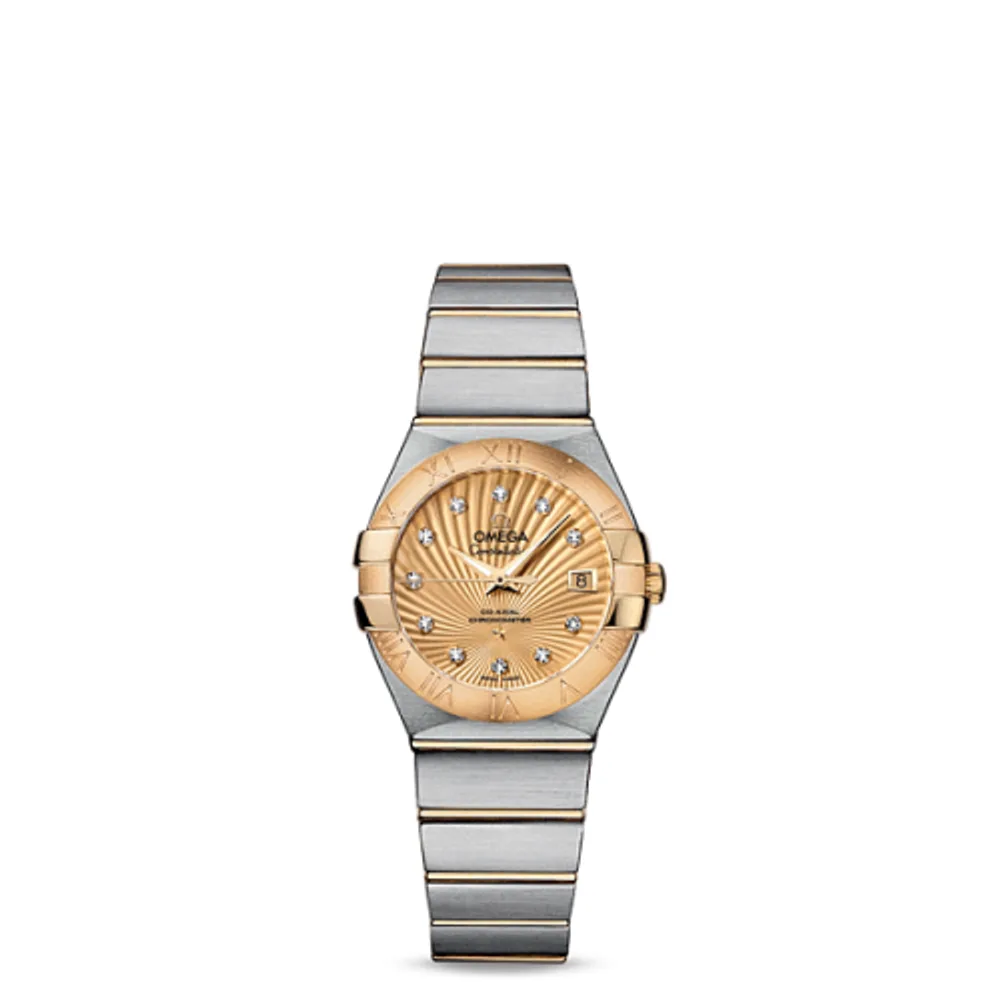 Omega Constellation Co-Axial 27 Brushed Stainless Steel / Yellow Gold / Champagne Supernova