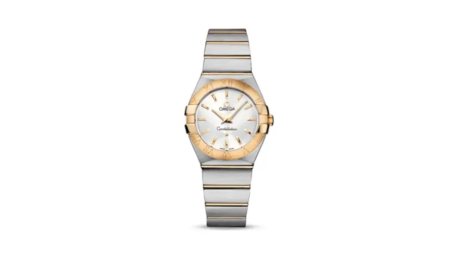 Omega Constellation Quartz 27 Brushed Stainless Steel / Yellow Gold / Silver