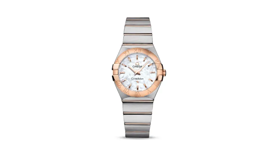 Omega Constellation Quartz 27 Brushed Stainless Steel / Red Gold / MOP