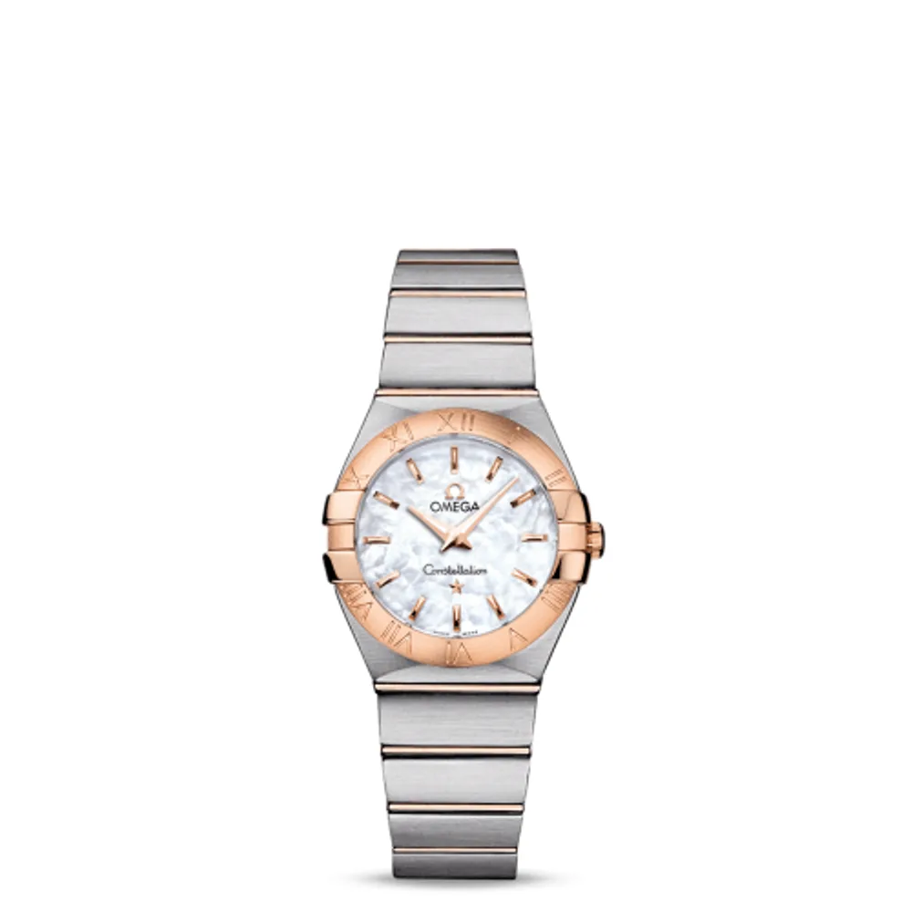 Omega Constellation Quartz 27 Brushed Stainless Steel / Red Gold / MOP
