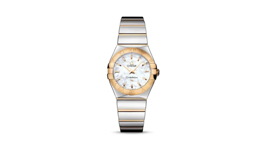 Omega Constellation Quartz 27 Polished Stainless Steel / Yellow Gold / MOP