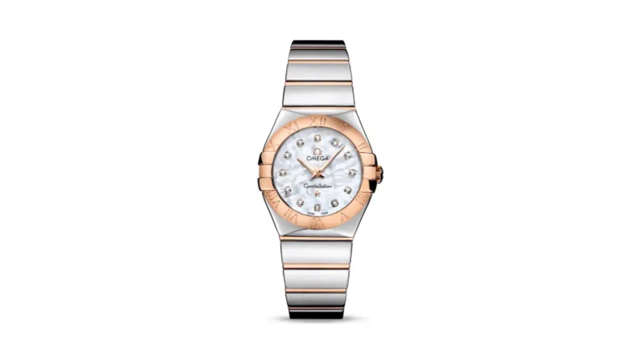 Omega Constellation Quartz 27 Polished Stainless Steel / Red Gold / MOP