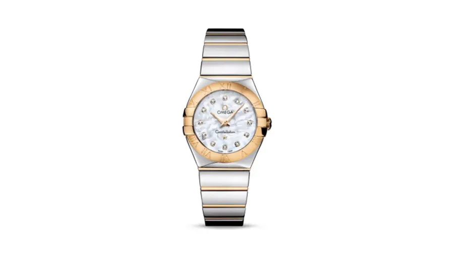 Omega Constellation Quartz 27 Polished Stainless Steel / Yellow Gold / MOP