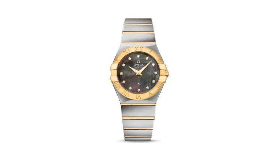 Omega Constellation Quartz 27 Brushed Stainless Steel / Yellow Gold / Tahiti MOP