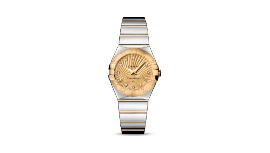 Omega Constellation Quartz 27 Polished Stainless Steel / Yellow Gold / Champagne Supernova