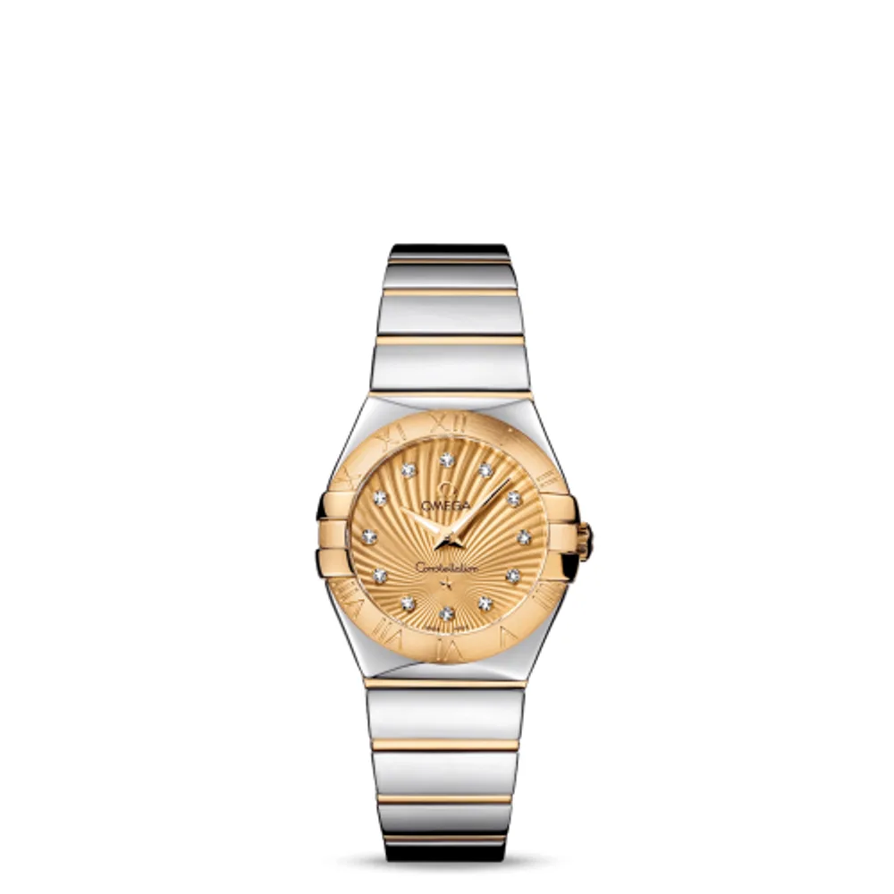 Omega Constellation Quartz 27 Polished Stainless Steel / Yellow Gold / Champagne Supernova