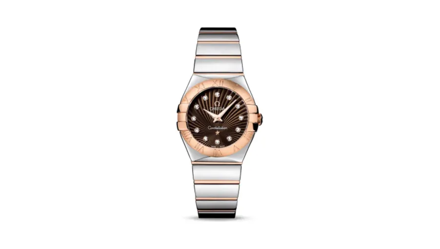 Omega Constellation Quartz 27 Polished Stainless Steel / Red Gold / Brown Supernova