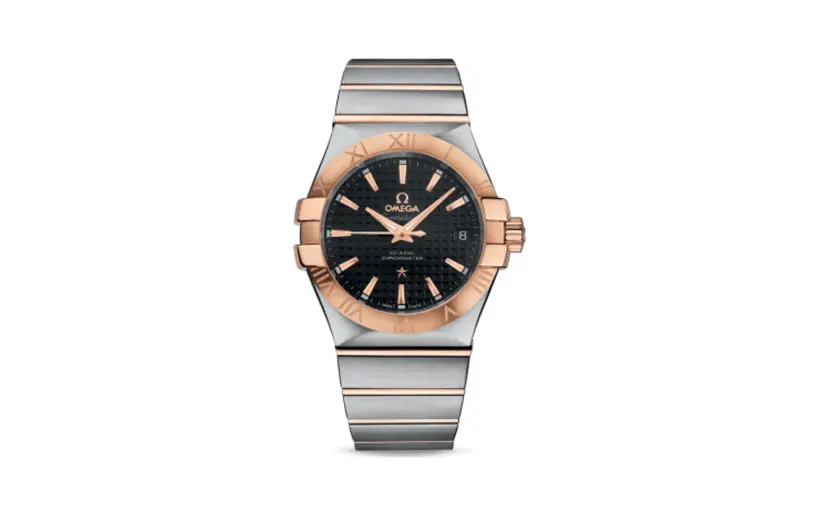 Omega Constellation Co-Axial 35 Stainless Steel / Red Gold / Black