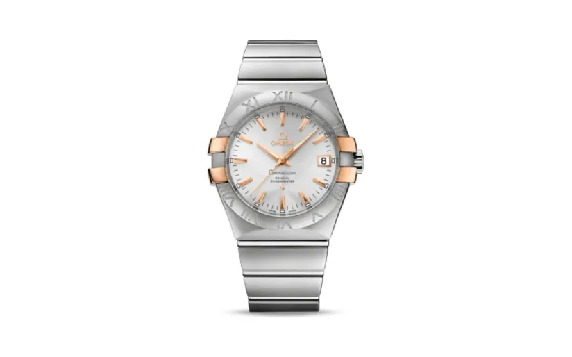 Omega Constellation Co-Axial 35 Stainless Steel / Red Gold Claws / Silver
