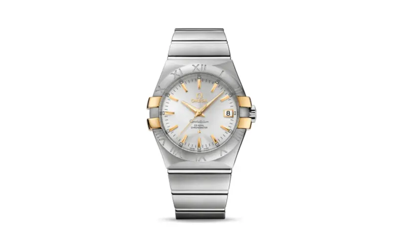 Omega Constellation Co-Axial 35 Stainless Steel / Yellow Gold Claws / Silver