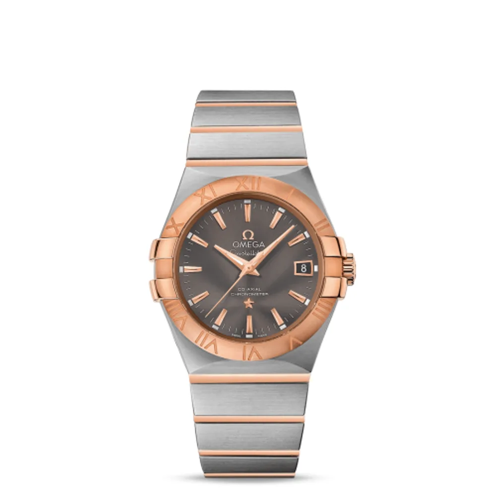 Omega Constellation Co-Axial 35 Stainless Steel / Red Gold / Grey