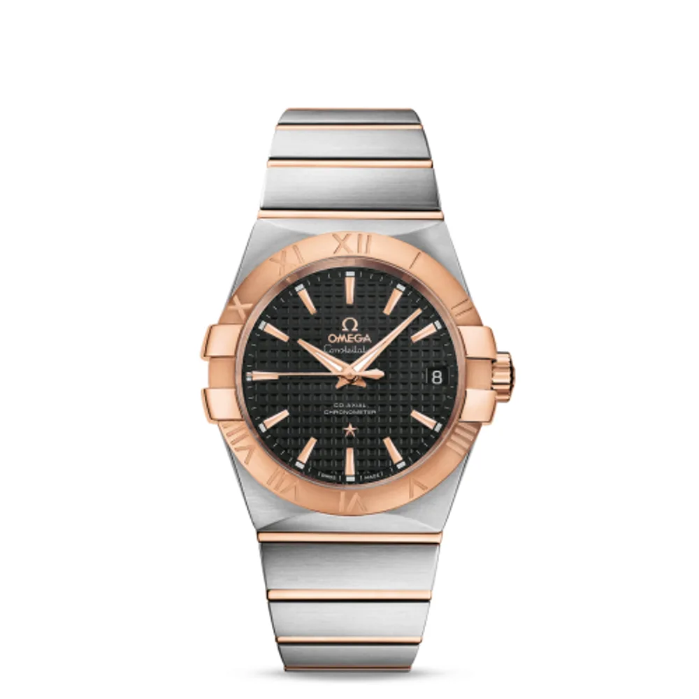 Omega Constellation Co-Axial 38 Stainless Steel / Red Gold / Black