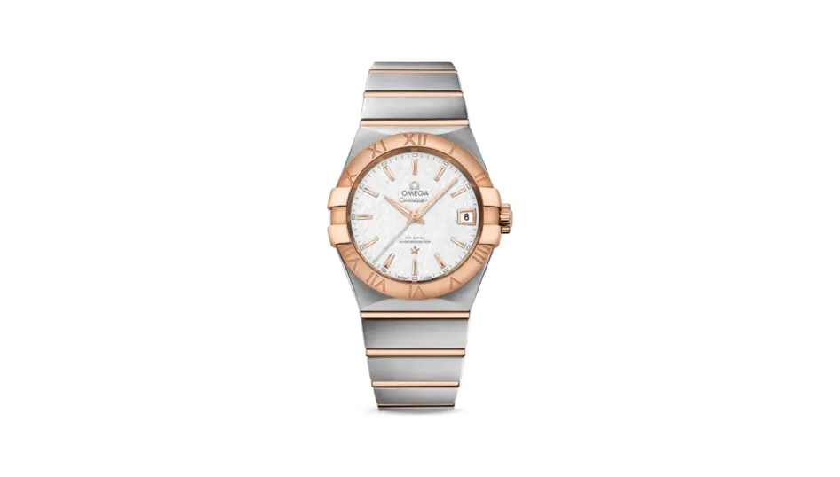 Omega Constellation Co-Axial 38 Stainless Steel / Red Gold / Silver Silk