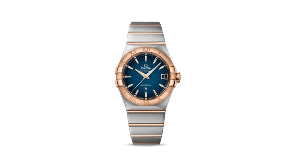 Omega Constellation Co-Axial 38 Stainless Steel / Red Gold / Blue Lozenge