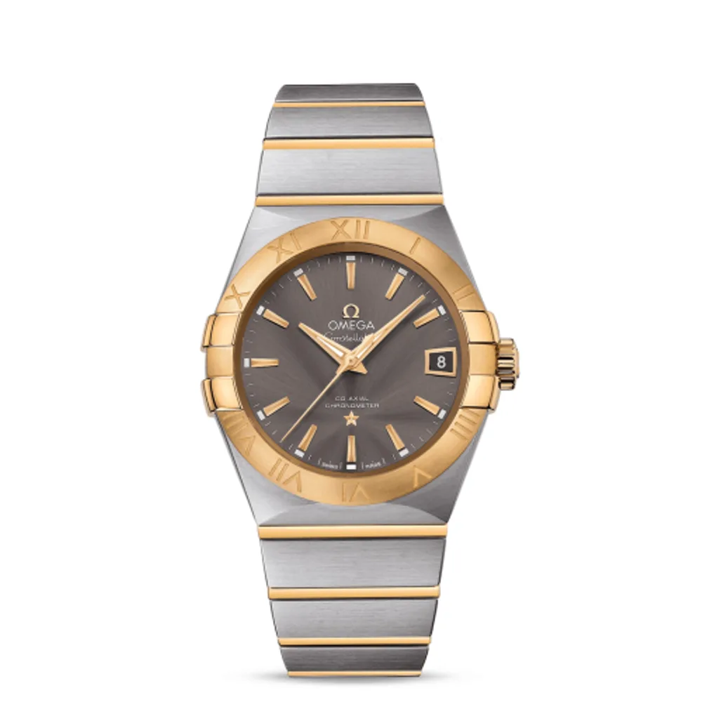 Omega Constellation Co-Axial 38 Stainless Steel / Yellow Gold / Grey