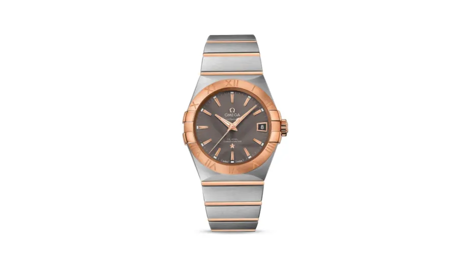 Omega Constellation Co-Axial 38 Stainless Steel / Red Gold / Grey