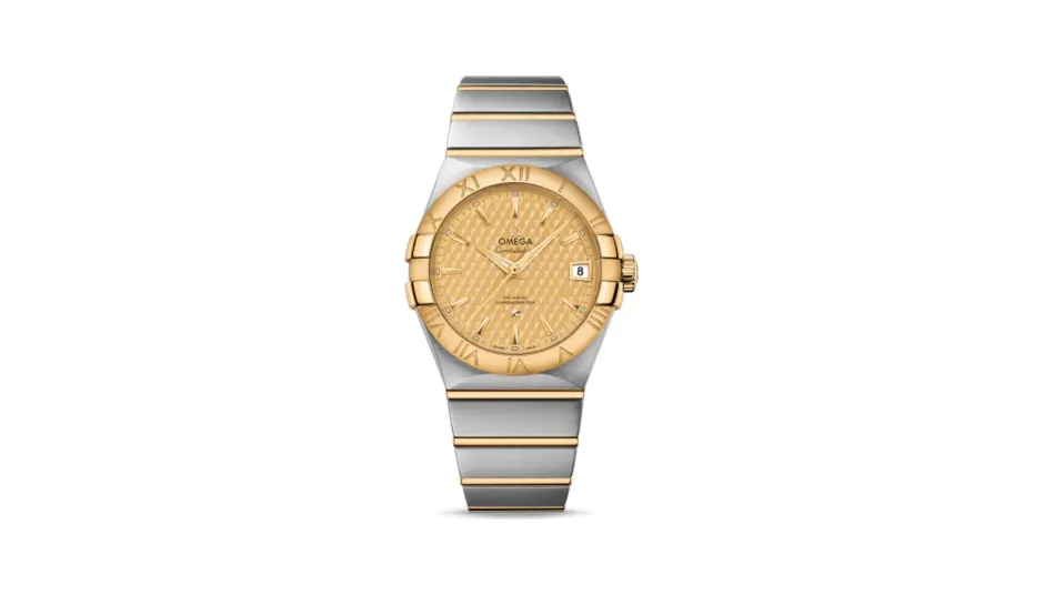 Omega Constellation Co-Axial 38 Stainless Steel / Yellow Gold / Champagne Lozenge