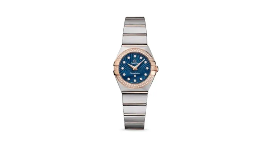 Omega Constellation Quartz 24 Brushed Stainless Steel / Red Gold / Snow / Blue Supernova