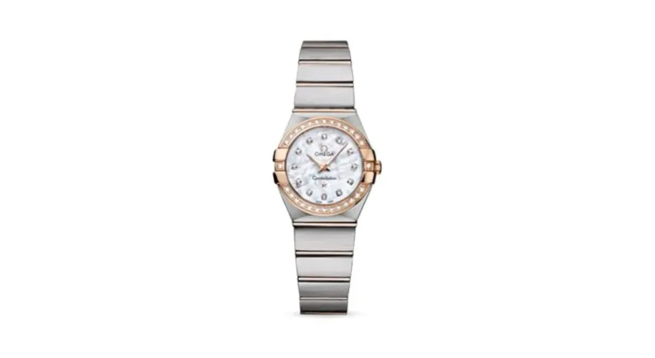Omega Constellation Quartz 24 Brushed Stainless Steel / Red Gold / Diamond / MOP