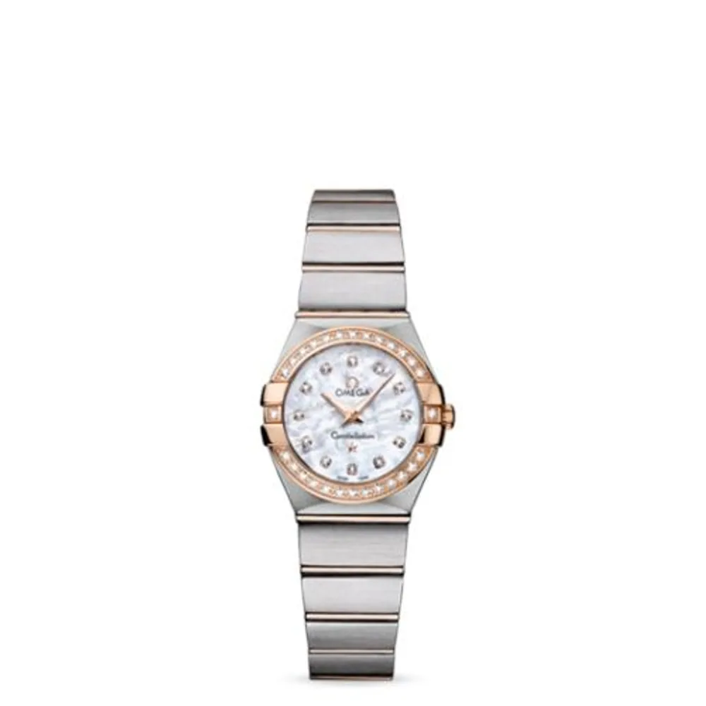 Omega Constellation Quartz 24 Brushed Stainless Steel / Red Gold / Diamond / MOP
